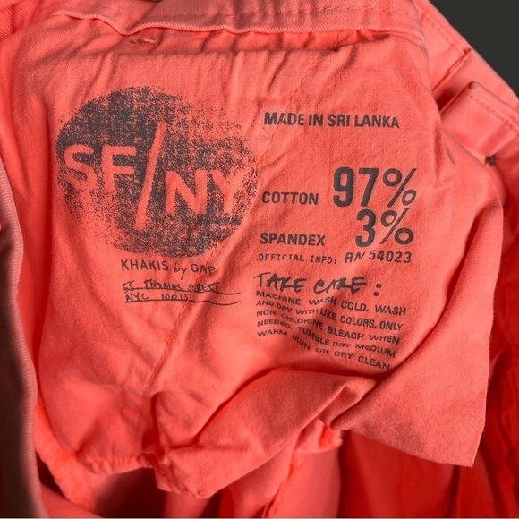 Khakis by Gap broken in straight pants neon size 4 - Picture 6 of 7